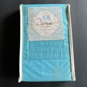 Dena Home European Sham Valentina Blue White 1 Euro Pillow Sham 26” x 26” Sq.